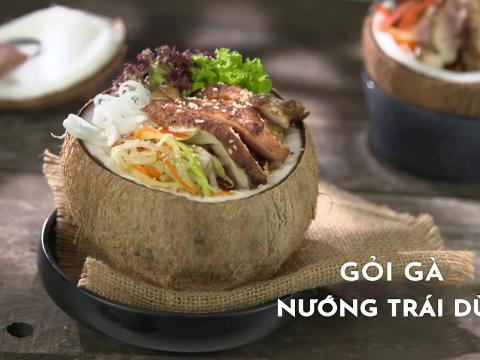 Gỏi Gà Nướng Trái Dừa