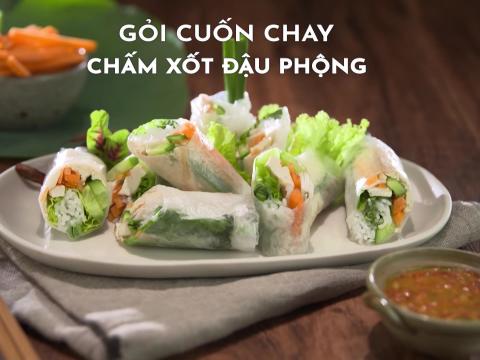 Gỏi Cuốn Chay Xốt đậu Phộng