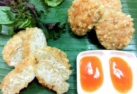 15 phút làm chả cốm thơm lừng cho ngày mưa