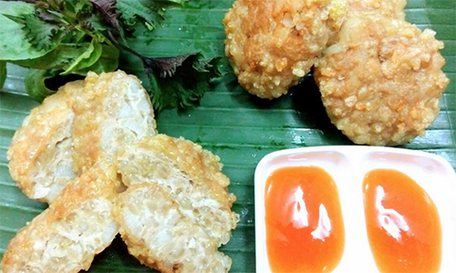 15 phút làm chả cốm thơm lừng cho ngày mưa