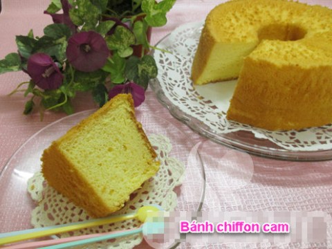 Bánh Chiffon Cam Mềm, Thơm Tuyệt Ngon