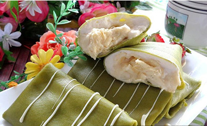 Bánh Crepe Trà Xanh Sầu Riêng Chuẩn Vị