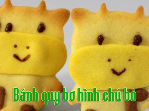 Bánh Quy Bơ Hình Chú Bò Cho Bé Ngày Tết