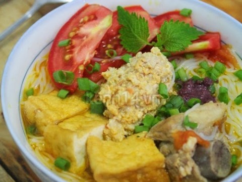 Bún Riêu Tôm Thịt đậm đà Ngon Miệng