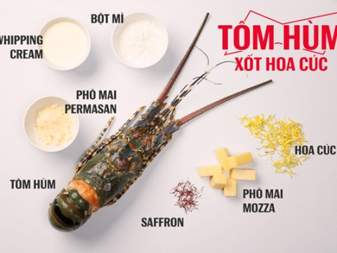 Cách Làm Món Tôm Hùm Nướng Xốt Hoa Cúc