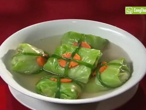 Canh Bắp Cải Gói Thịt