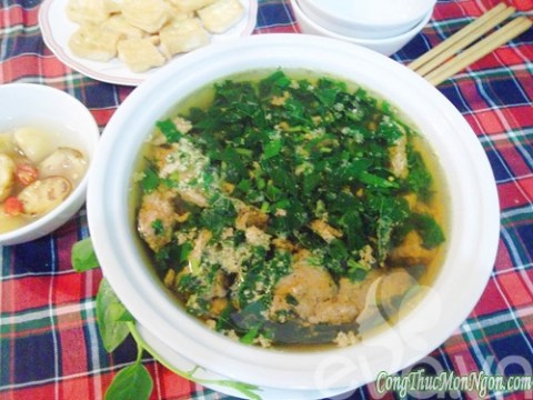 Canh Cua Mồng Tơi đưa Cơm Ngày Hè