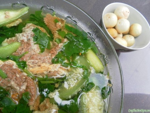 Canh Cua Rau đay, Mồng Tơi Nấu Với Mướp Hương