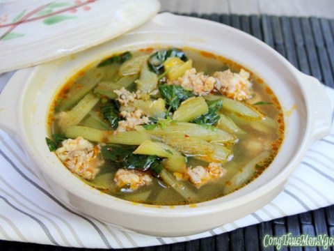 Canh Dọc Mùng Nấu Tôm