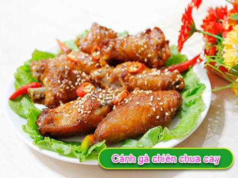 Cánh Gà Chiên Chua Cay Ngon Mê Say Cho Tết Dương Lịch