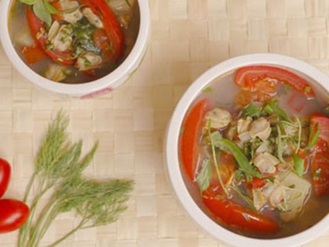 Canh Ngao Nấu Dứa Chua Chua Ngon Tuyệt