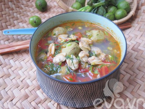 Canh Ngao Nấu Sấu Chua Thanh Ngon Miệng