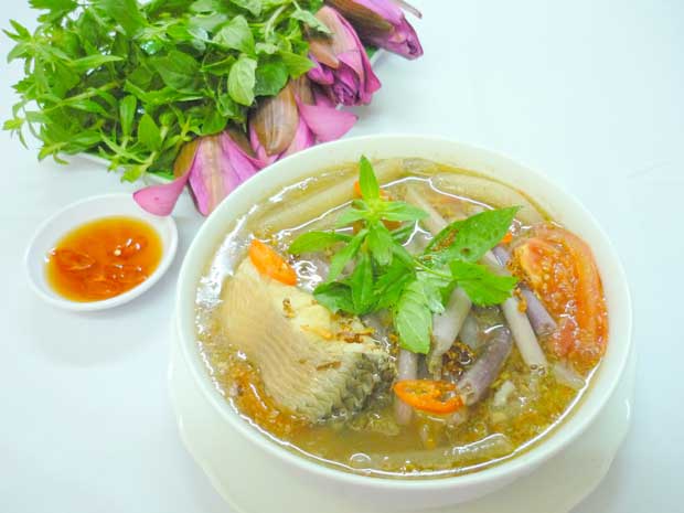 Canh súng nêm tương hột, đậu phộng