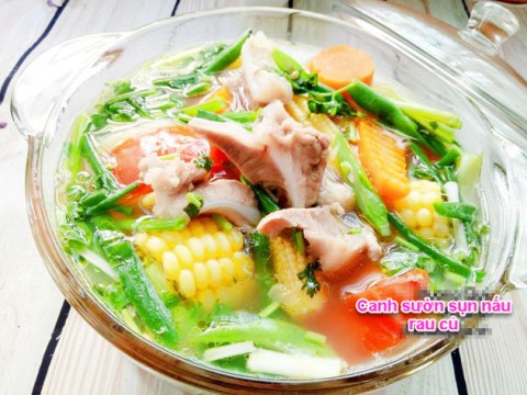 Canh Sườn Sụn Rau Củ Chuẩn Vị, đậm đà đưa Cơm