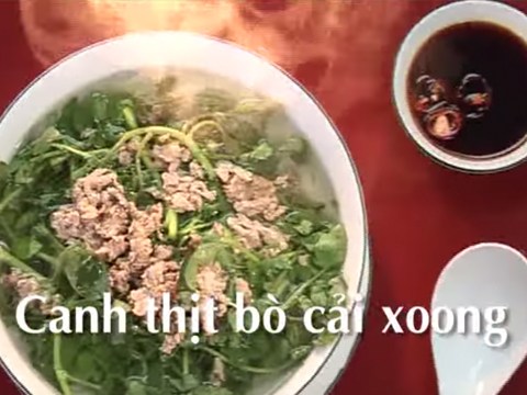 Canh Thịt Bò Cải Xoong