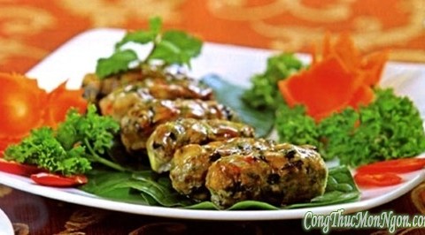 Chả ốc Cuốn Mỡ Chài