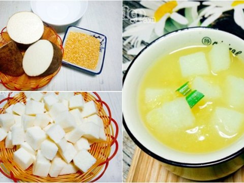 Chè Khoai Sáp Nấu đậu Xanh Ngọt Thơm Bổ Dưỡng Cho Bé