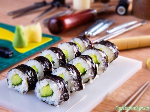 Chỉ Vài Phút Là Xong Sushi Dưa Chuột