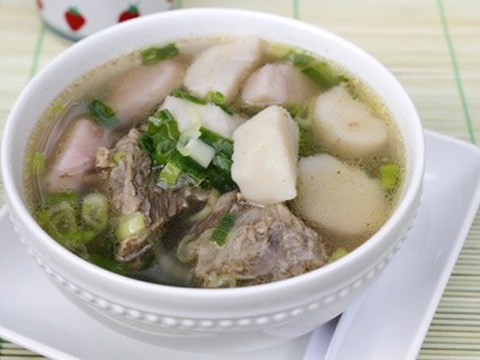 Dẻo Thơm Canh Khoai Nấu Sườn "ngon Bá Cháy"