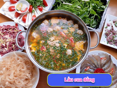 Lẩu Cua đồng ấm áp Ngày Giá Rét