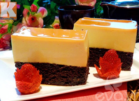 Mê Mẩn Với Bánh Flan Bông Lan Socola Ngon Mát