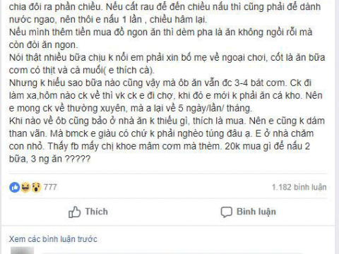 Nàng Dâu Than Thở Mẹ Chồng đưa 20 Nghìn Bảo Nấu Ngày 2 Bữa, đau đầu "kêu Cứu" Chị Em!