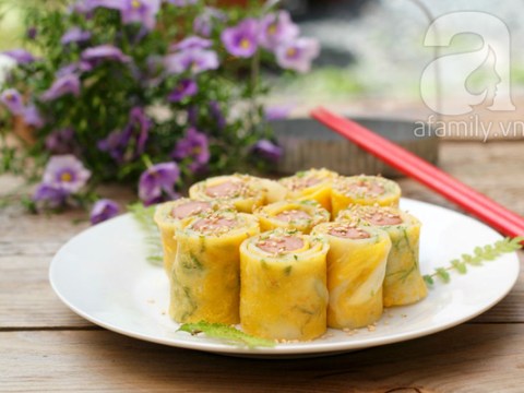 Pancake Cuộn Xúc Xích Cho Bữa Sáng đầy Hứng Khởi