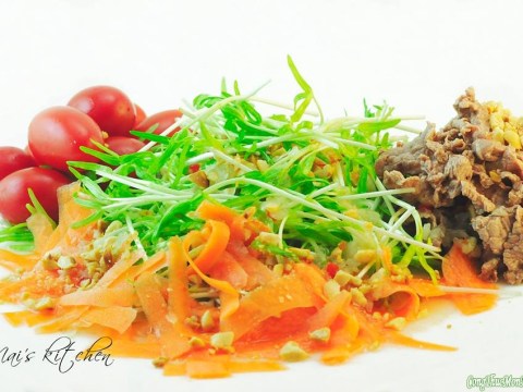 Salad Rau Mầm Thịt Bò – Món Ngon Giúp Giữ Dáng