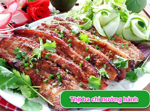 Thịt Ba Chỉ Nướng Hành Thơm Lừng