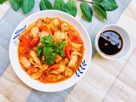 Thịt Ba Chỉ Xào Cà Chua