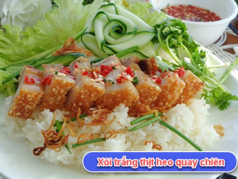 Xôi Trắng Thịt Heo Quay Nhìn Là Muốn ăn Ngay