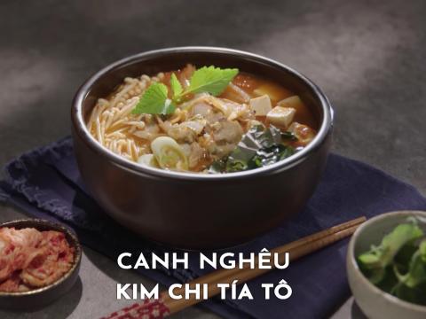 Canh Nghêu Kim Chi Tía Tô