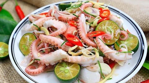 Cuối Tuần Rồi, Thử Làm Món Bạch Tuộc Tái Chanh Kiểu Thái đang “hot Rần Rần” Trên Mạng!