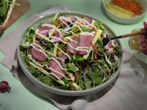 Cách Làm Salad BÒ Rau MÁ đẹp Da, Thanh Nhiệt 2